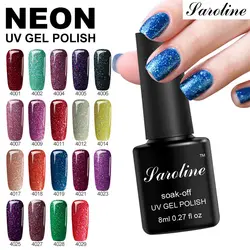 Saroline Shimmer Lucky Гель-лак для маникюра Soak Off Need UV Led гель Лак 8 мл неоновый глиттер Гибридный цветной гель лак для ногтей