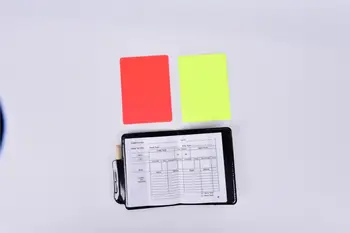 

1 Set Soccer referee wallet football red card yellow card pencil log