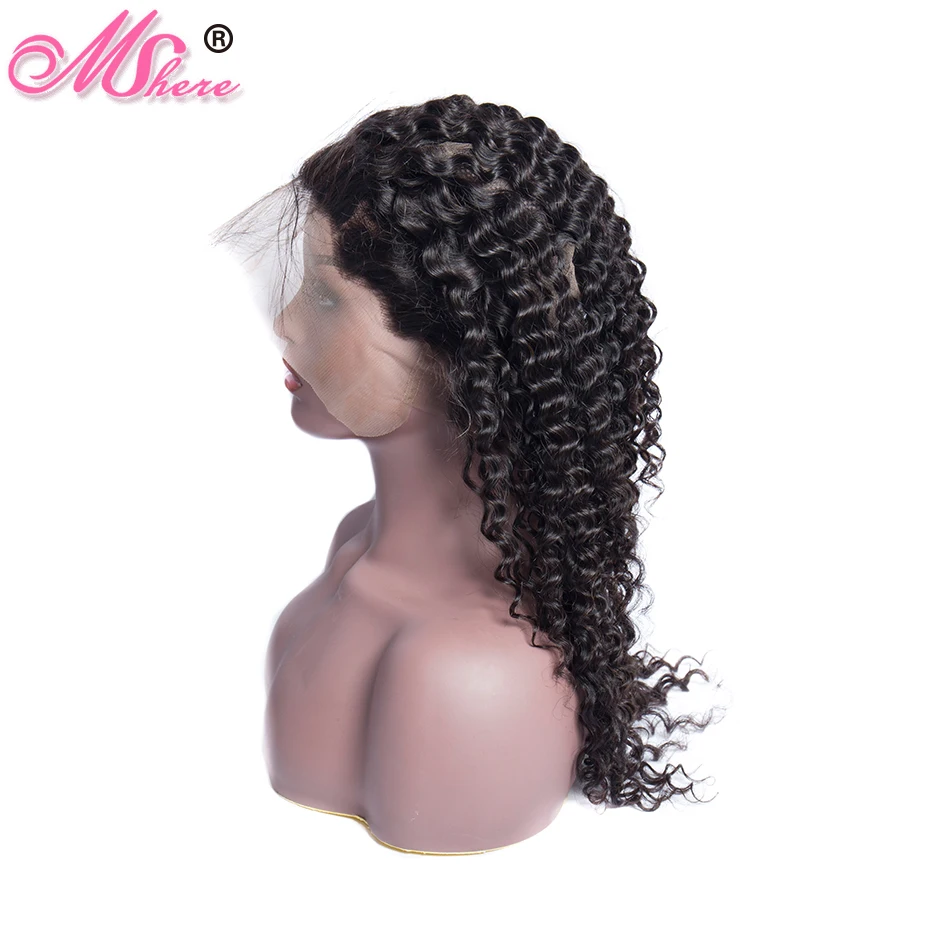 

Mshere Peruvian Hair Pre Plucked Deep Wave 360 Lace Frontal Closure With Baby Hair Lace Front Remy Human Hair Natural Hairline