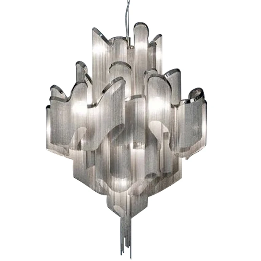 Luxury Aluminum Chain Tassels Modern Chandelier Lighting Fixture Hanging Lamp LED Lights Cold Warm white Home and Business Used | Лампы и