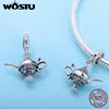 WOSTU, хит продаж, лампа из серебра 925 пробы с подвеской Аладдин, оригинальный браслет из бусин, сделай сам, удачи, подарок для ювелирных изделий CQC703 ► Фото 3/6