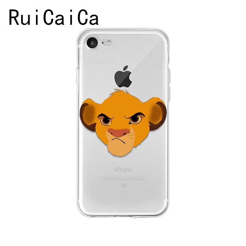 Ruicaica Король Лев Simba мультфильм Мода Новинка чехол для телефона Fundas для iPhone 8 7 6 6S Plus X XS MAX 5 5S SE XR 10 Чехол
