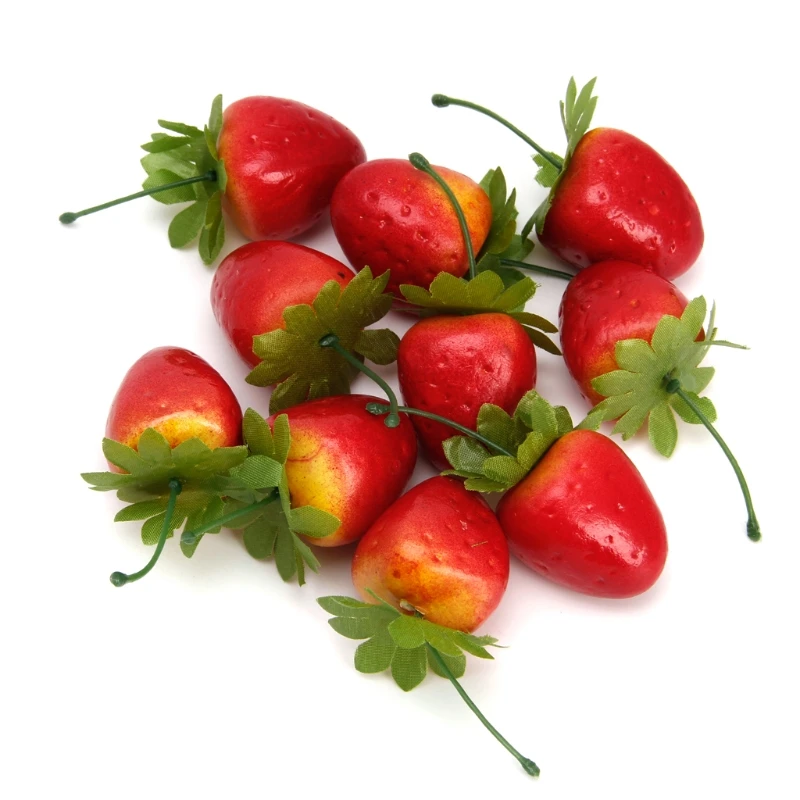 

30pcs Fake Strawberry Artificial Fruit Model House Kitchen Party Decorative New