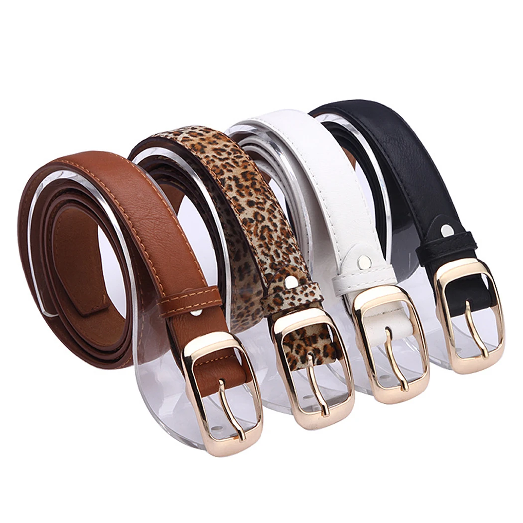 Fashion Belts For Women Faux Leather Metal Buckle Straps Waist Belt