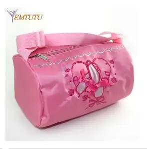 Детская розовая балетная танцевальная сумка для девочек, Детские Балетные сумки через плечо, детские розовые танцевальные сумки с вышивкой пайетками - Цвет: BT142
