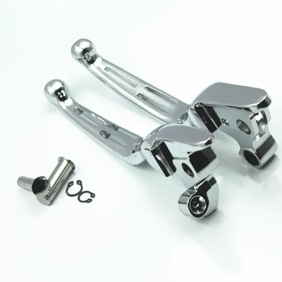 

Chrome Slotted Clutch Brake Levers For Harley Street Glide FLHX Tri Glide Road Glide Road King Electra Glide