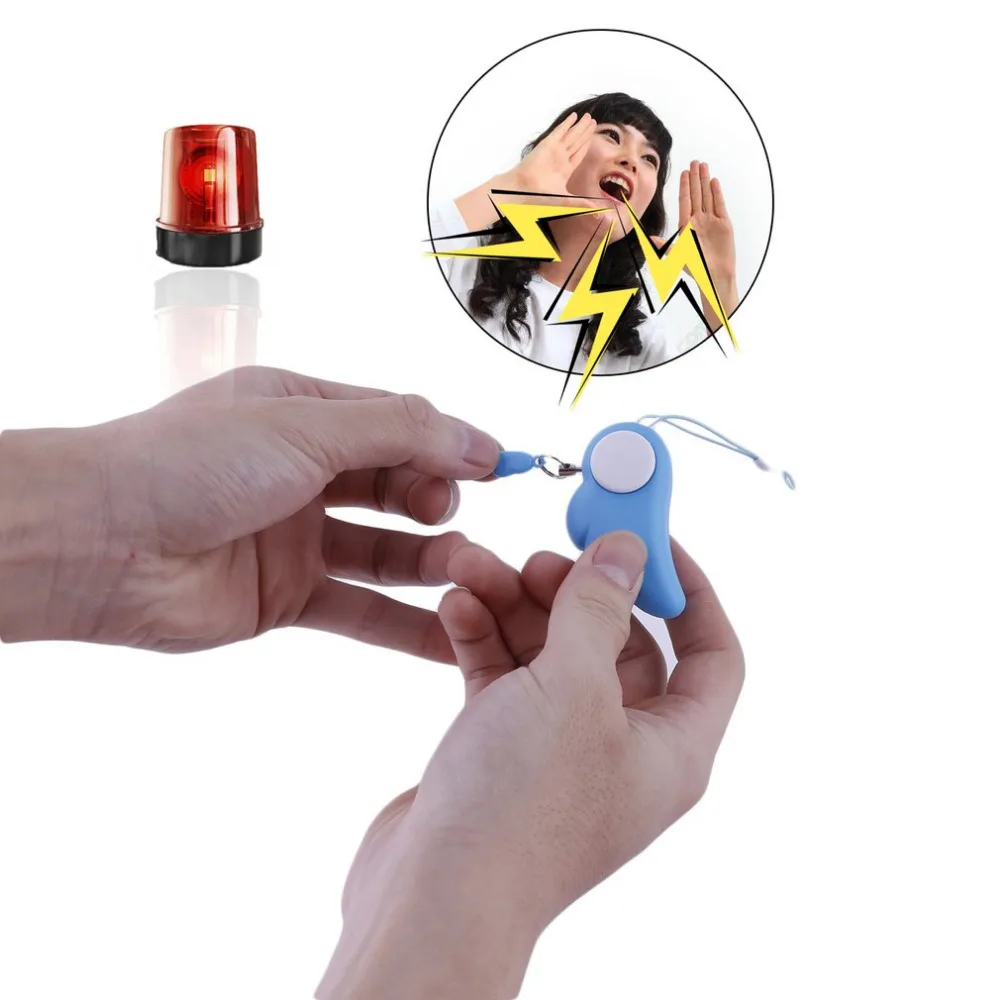 

Self Defense Personal Protection Girl Women Anti-Attack Alarm Electronic Personal Safe Key Ring Alarms