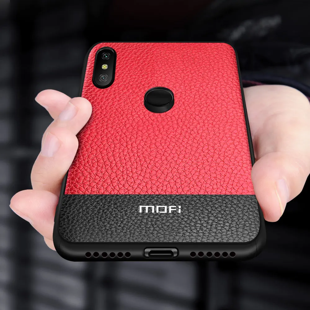 

Case For Xiaomi Redmi Note 6 Pro Case Cover For Redmi Note 6 Cover MOFi Original Silicone Shockproof PU Leather PC Folio Capas