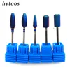 HYTOOS Blue & Rainbow Nail Drill Bit 3/32" Tungsten Carbide Burrs Manicure Bits Drill Accessories Milling Cutter Nail Art Tools 1