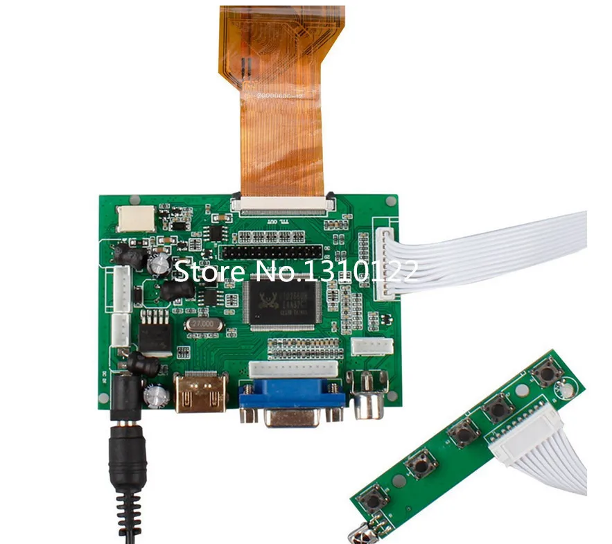 Skylarpu for 9''Inches Raspberry Pi LCD Display Screen TFT Monitor AT090TN12 LCD with HDMI VGA Input Driver Board Controller