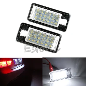 

2x Error Free White LED License Plate Light Lamp For Audi A3 A4 A6 S6 A8 Q7