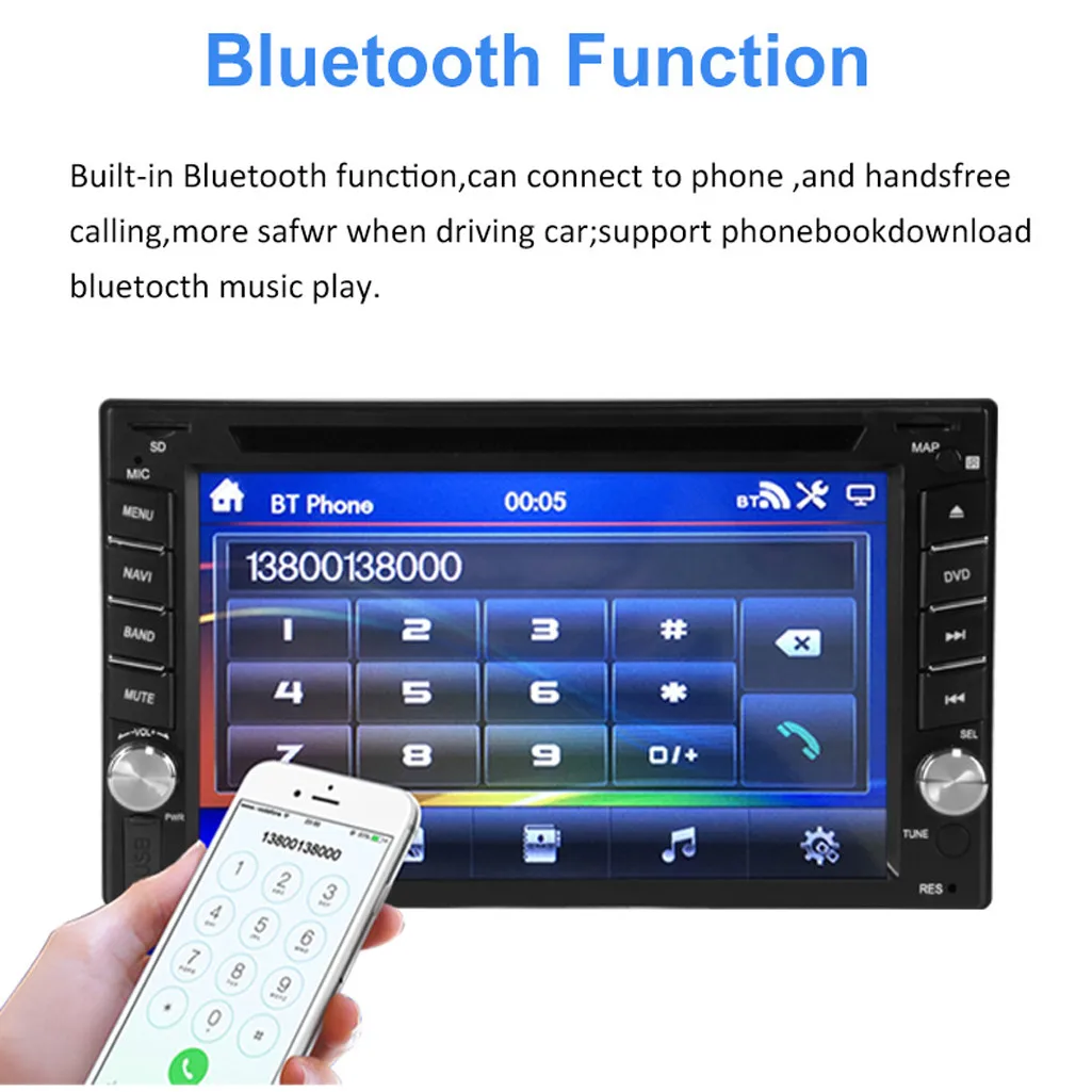 6,2 двойной 2DIN Зеркало Ссылка автомобильный стерео CD DVD плеер Bluetooth/USB/SD/FM TV Радио для Мерседес мл w212 w210 w205 отделкой e w212