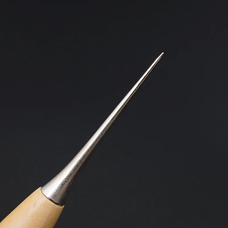 1 PCS Leather Stab Tool DIY Gadget Wood Handle Drillable Awl Round Solid Beech for Craft|tool diy|tools fortools leather |