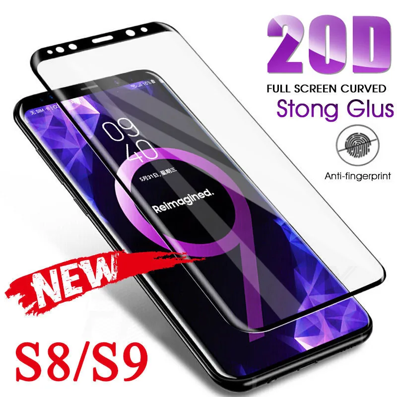 

20D Curved Tempered Glass On The For Samsung Galaxy S9 S8 Plus S7 Edge Note 8 9 S9 S8 Screen Protector Glass Protective Film