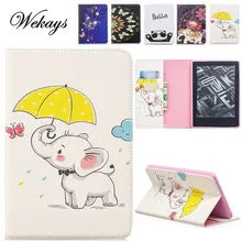 Wekays For Amazon New Kindle 2016 8th Cartoon Butterfly Leather Fundas Case For Amazon Kindle 8 Generation 2016 6.0 Cover Cases