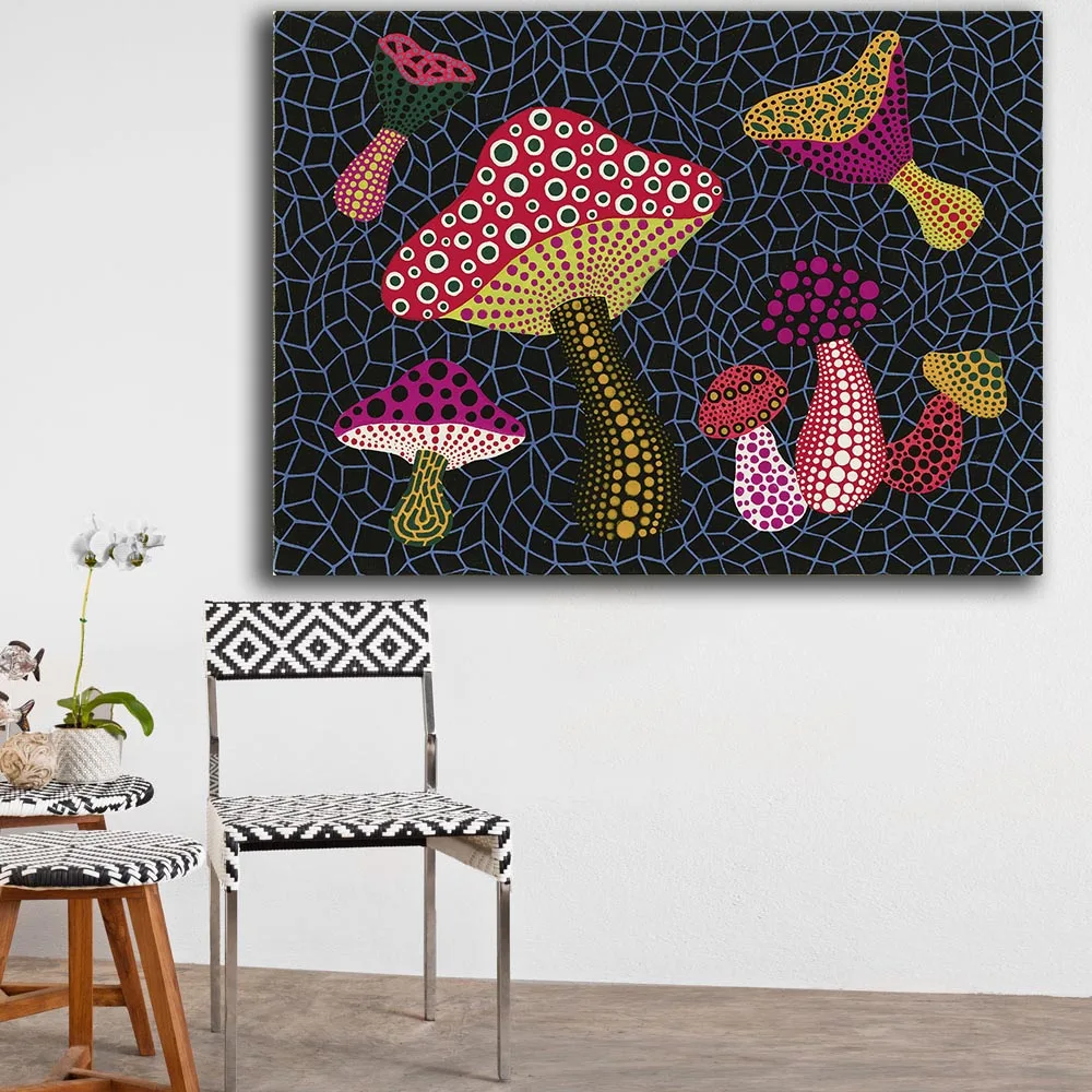 Картина маслом рисунок на стену Yayoi Kusama грибы домашняя декоративная картина для