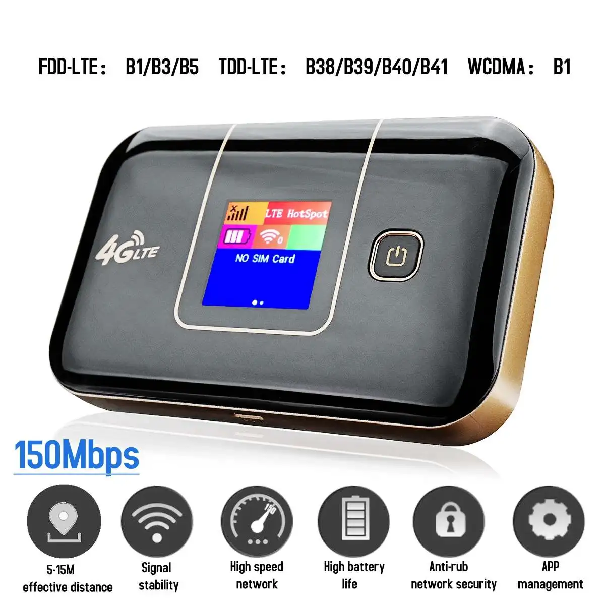  Portable 4G LTE Mobile WiFi Router Wireless Pockets Secure Hotspot 150Mbps High Speed 8000mAh Charg
