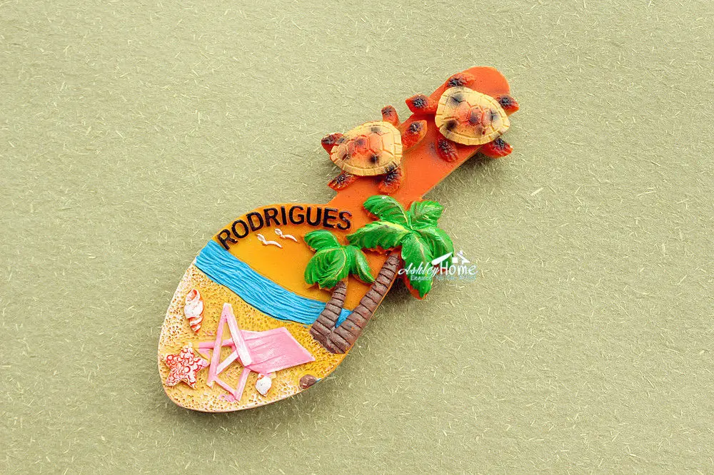 MAURITIUS RODRIGUES Tourist Travel Souvenir 3D Resin Fridge Craft GIFTin Fridge