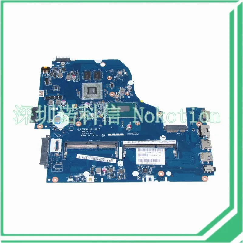 NOKOTION Z5WAH LA-B162P NBMLC11005 NB. MLC11.005 для acer ASPIRE E1-572 E1-572G материнская плата для ноутбука I7-4510U cpu 820M GPU