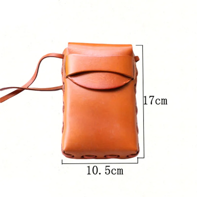 AETOO Retro lady small fresh wild leather large screen mobile phone shoulder small bag Messenger bag mini