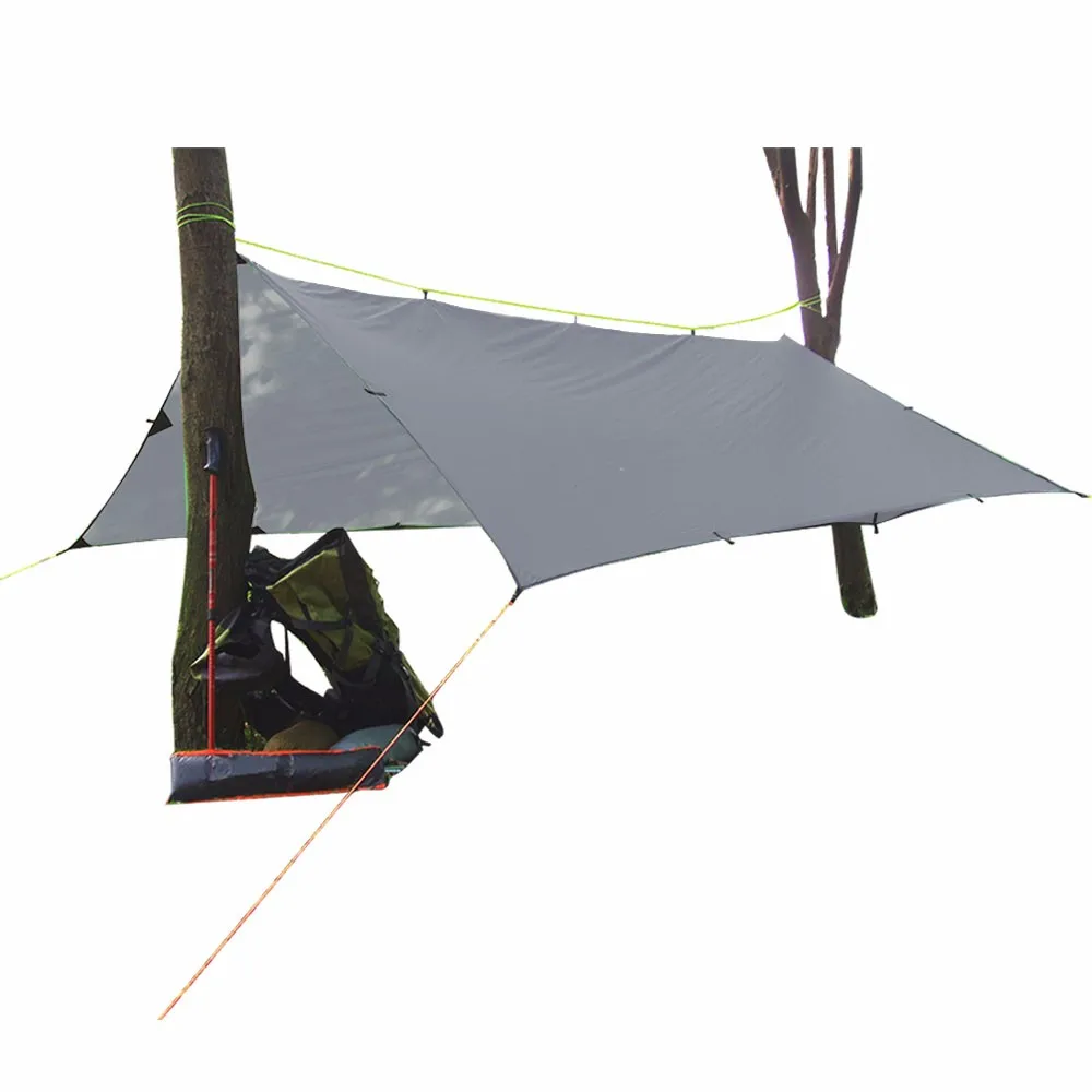 

LUCKSTONE 3m*3m SuperLight SIL Tarp Multi-function Outdoor Camping Nylon Sun Shelter Waterproof Sunscreen Camping Tent windproof