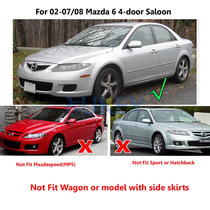 Брызговики для Mazda 6 Sedan 2003 2008 GG формованные брызговики грязеотталкивающие 2002 2004