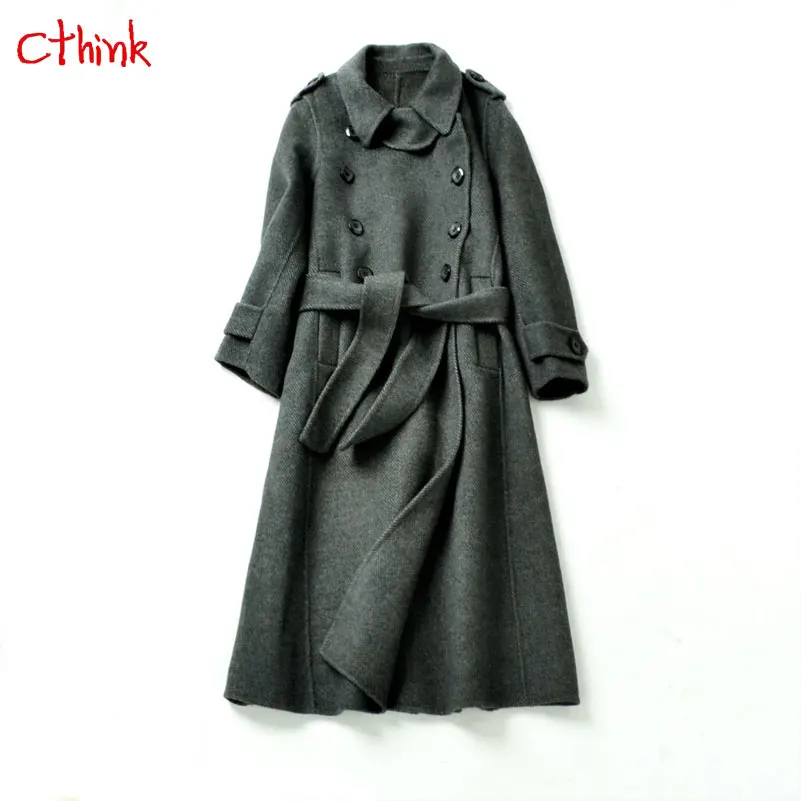 Twill Wool Coat Women Autumn Fashion Outerwear For Woman 2018 Stylish Slim OL Business Solid Long Woolen Warm Winter Women Coats Twill Wool Coat Women Autumn Fashion Outerwear For Woman 2018 Stylish Slim OL Business Solid Long Woolen Warm Winter Women Coats