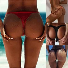 Сексуальные трусики бикини, женские плавки, v-образный вырез, с рюшами, бандажный купальник, одноцветная сексуальная пляжная одежда, плавки, женская спортивная одежда, плавки