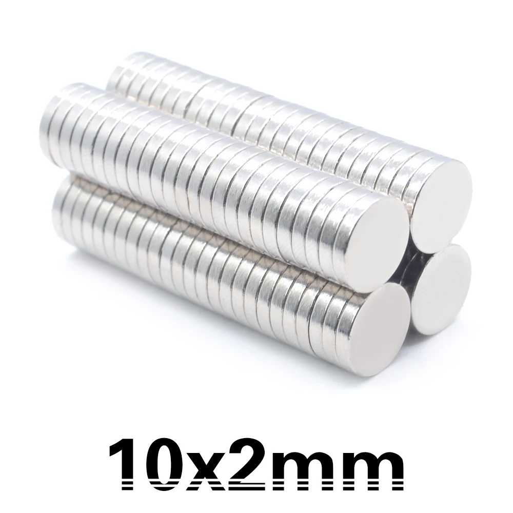 20/50/100 шт 10x2 мм супер мощный большой круглый Неодимовый Диск NdFeB магниты Диаметр 10 x