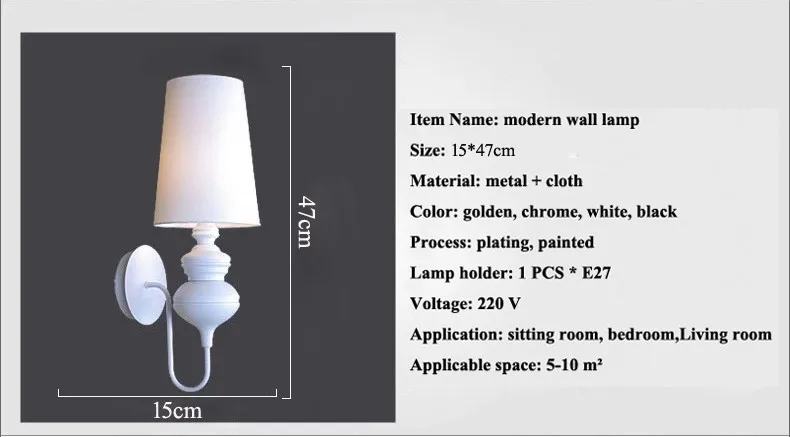 Современный короткий настенный светильник для фойе, спальни, гостиной, читальной комнаты с черным/белым/глоден/серебряным настенным светильником