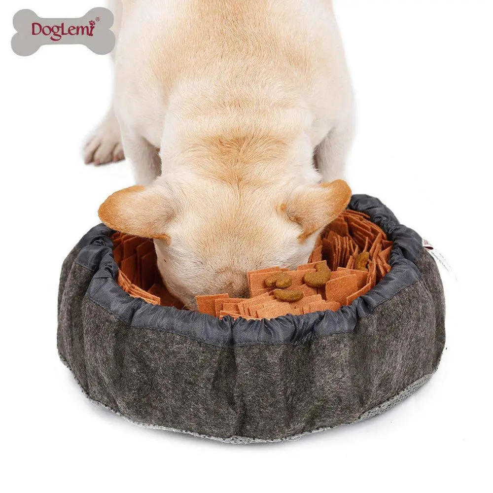 Doglemi для домашнего питомца собака сопеть Тренировочный Коврик собака nosework одеяло nuture фетр для питомца собаку дозатор корма коврик для корма интерактивная игрушка собака - Цвет: Brown