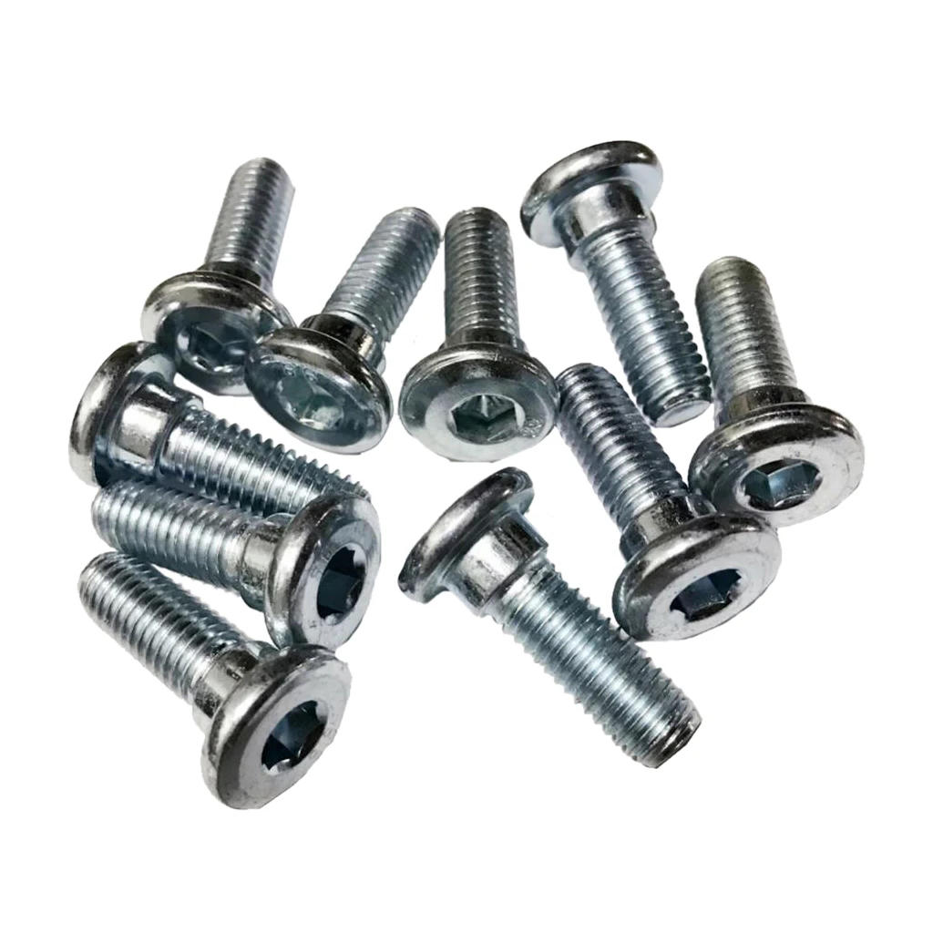 M8 x 20mm Stainless steel Bolts Screws Disc Brake Rotor Silver Screws Bolts Replacement Fits for Motorcycle Motorbike