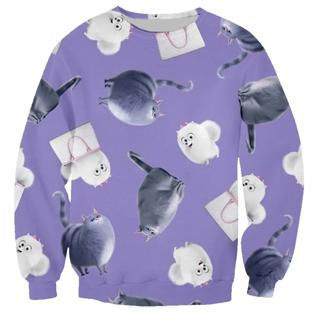 

Kids Sweatshirts The Secret Life of Pets 3D print Hoodie Snowball Cartoon Baby Girl cute Cats Dog hoodies boy pullover outfits 2