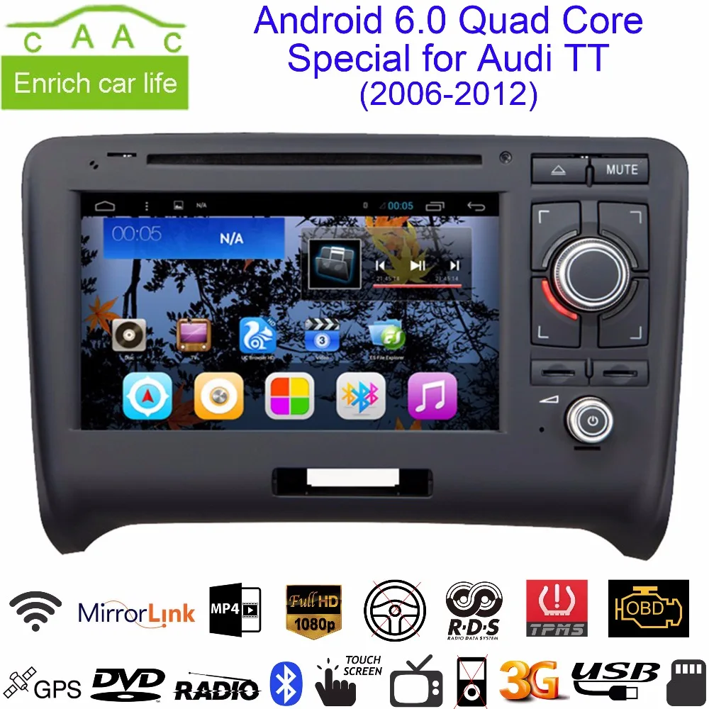 

Android 8.1 Octa Core 2 Din GPS Navi 7" Car DVD Player for Audi TT 2006-2012 with Bluetooth/RDS/Radio/3G/WIFI/Canbus/USB/SD