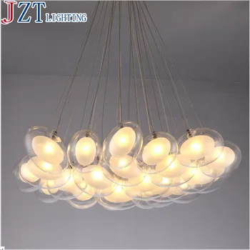 

Z Modern Creative Glass Ball Pendant Lamp Artistic Goose Egg Shape Design G4 LED Lights Section Remote Control Sitting Room Lamp