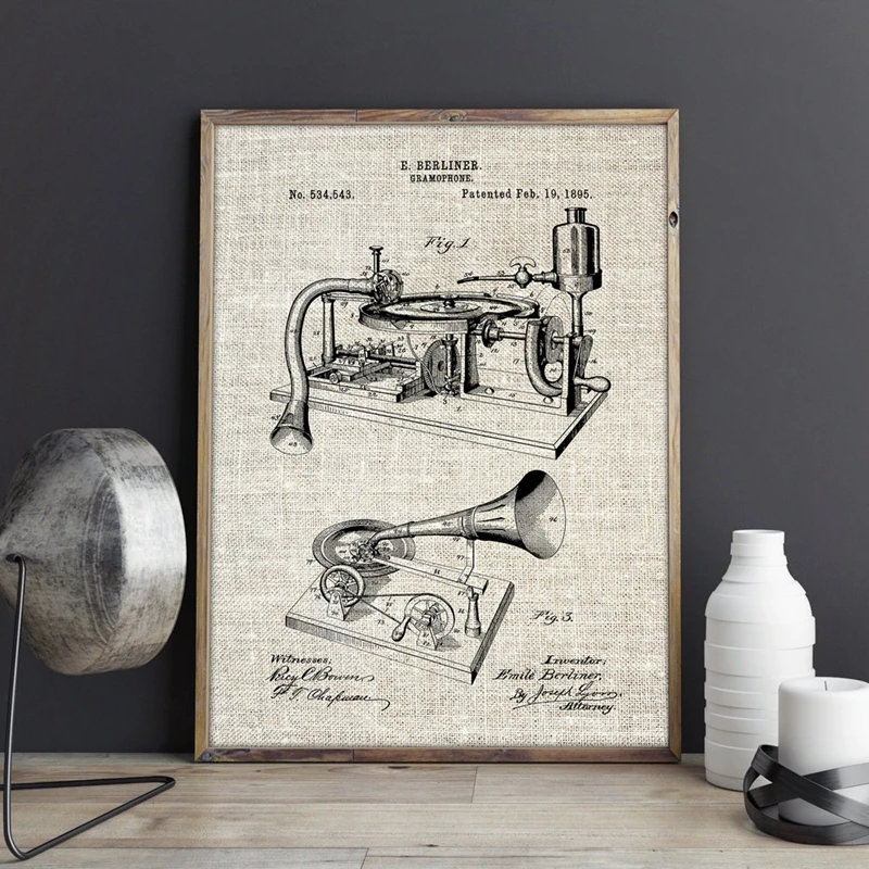 Gramophone prints Home Decor