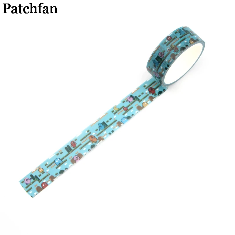 

Patchfan Pac Man cartoon cute funny DIY Scrapbooking kids Adhesive washi Paper Masking Tape Printed Pattern sticker paster A2211