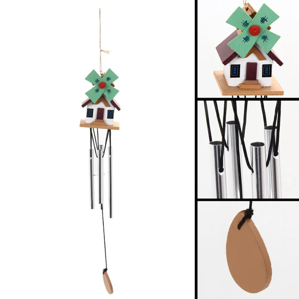 Античная удивительная деревянная кабина с глубоким резонансом 8 трубок ветряные
