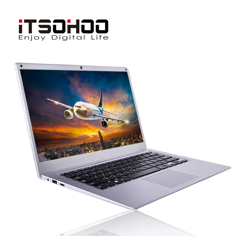 

iTSOHOO Netbook New 14.1 inch laptop computer 4GB 64GB Bluetooth Ultrabook Intel Quad Core mini Notebook Windows 10 Laptops