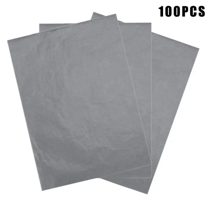 100 X A4 papier transfert carbone feuilles noires traçage Art copie à main en SC