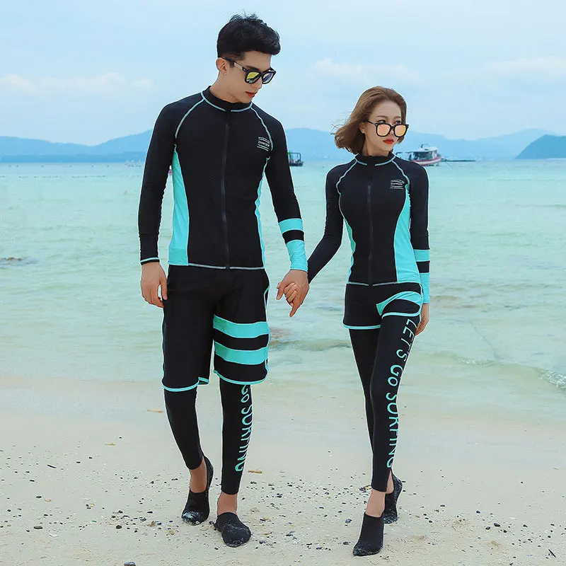 Two-piece set Women Rash Guard Long Sleeve Shirt Trunks Bathing Suit with  Built in Bra Swimsuit for Surfing Swimming Snorkeling - AliExpress