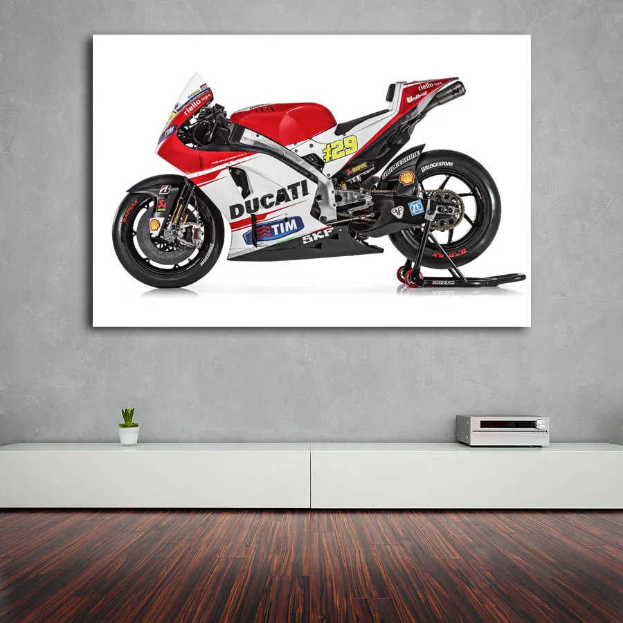Настенная картина Ducatis с изображением мотоцикла Красного автомобиля супербайка