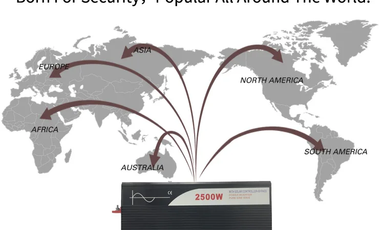 Чистая Синусоидальная волна солнечной энергии инвертор 2500 Вт 12 В/24 В постоянного тока в переменный 120 В/220 В с солнечным контроллером с обхода