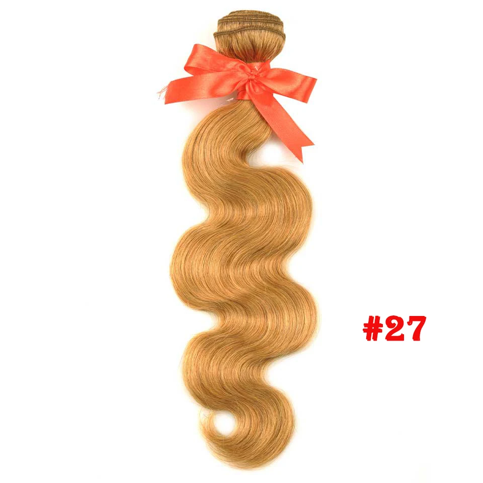 Бордовые пряди 99J волосы медовый блонд красные волосы пряди Омбре бразильские объемные волнистые пряди черные 100 человеческие волосы Pinshair Non-remy - Цвет волос: #27