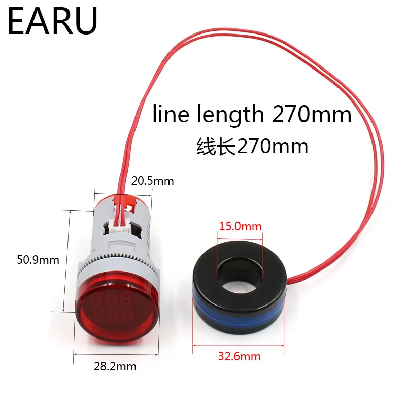 Round 0-100A Ammeter 22mm Car Ammeter Voltmeter AC20-500V Gauge Volt Meter for Car Vehicles White Round 0-100A Ammeter 22mm Car Ammeter Voltmeter AC20-500V Gauge Volt Meter for Car Vehicles White