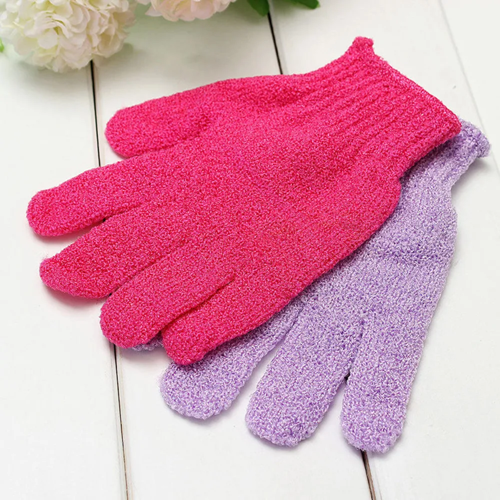 Wholesale Skin Spa Bath Gloves Foam Bath Skid Resistance Five Fingers Bath Towel Multicolor Shower Gloves Exfoliating Wash0.96