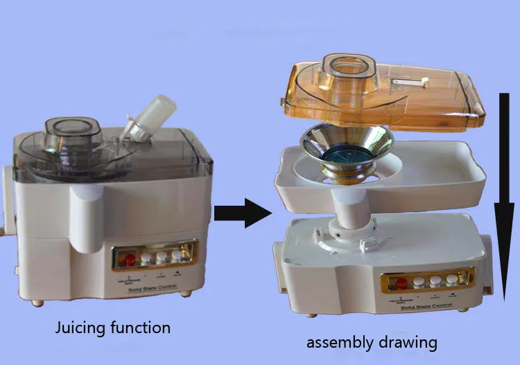 Электрическая бытовая машина для фруктового сока 4 в 1 многофункциональная машина для сухого и влажного блендера соковыжималка/соковыжималка