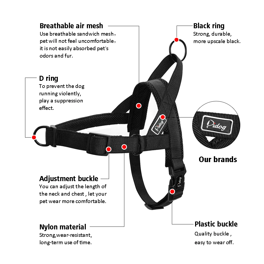 Поводок для собак без тяги, быстро прилегающий нейлоновый, Сбруя для собак, мягкая сетка, мягкий жилет для домашних животных, ремень для прогулок, ремни для маленьких, средних и больших собак