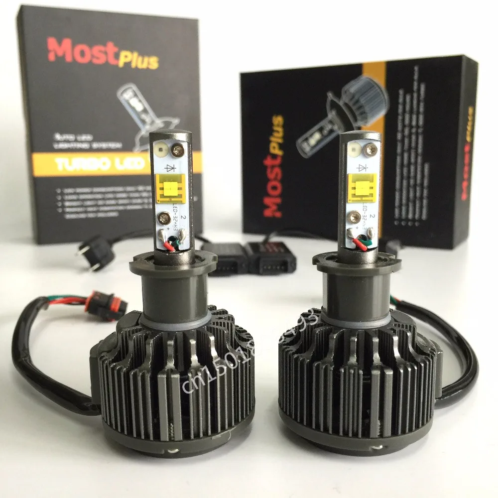 Mostplus H3 Cree LED headlight Kit 7600LM 60W 6000K White Light Bulbs