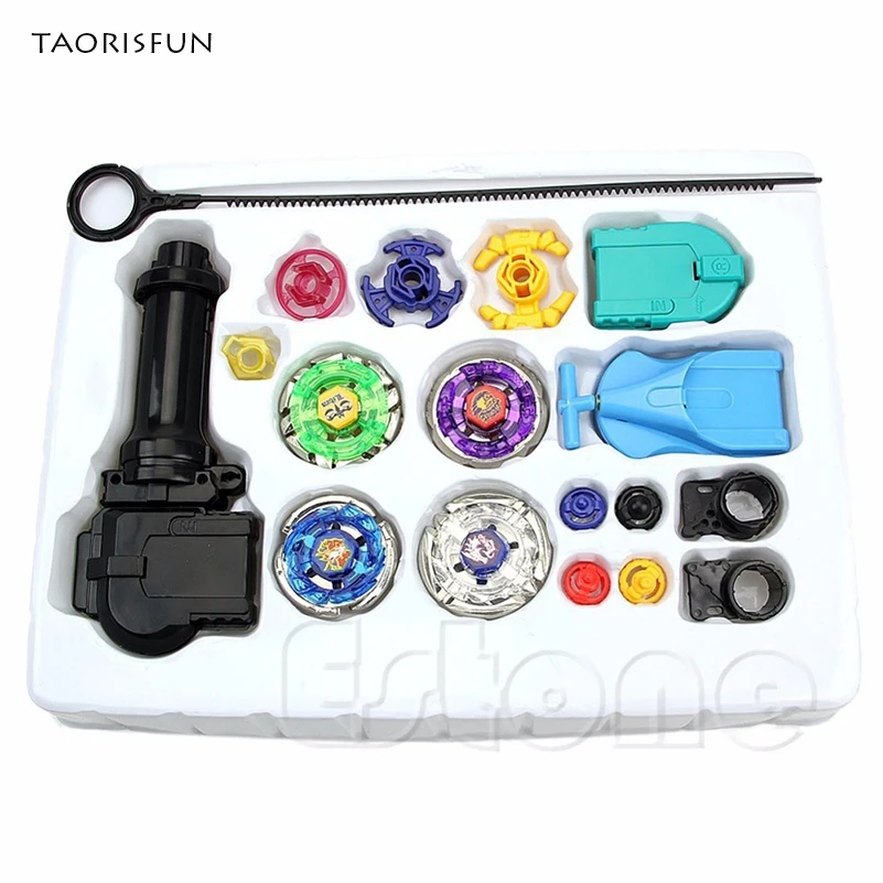 

TAORISFUN Beyblade Metal Spinning Beyblade Sets 4D 4 Gyro Box Fight Master String Launcher Grip For Sale Kids Toys Gift With Box